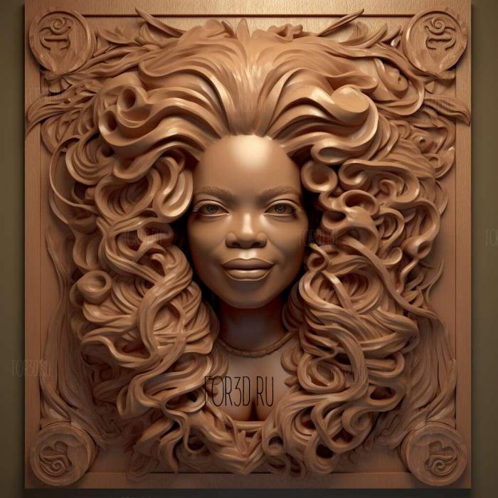 Oprah Winfrey 1 stl model for CNC